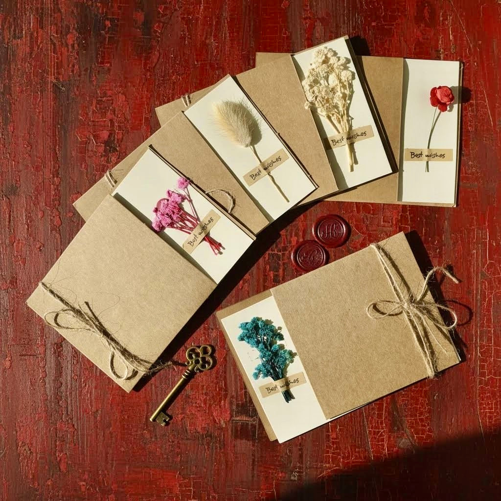 Dried Flower Greeting Cards Thank You Cards
