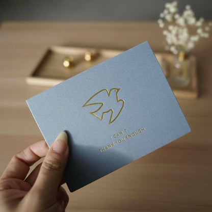 Refined Korean Foil Thank You Cards
