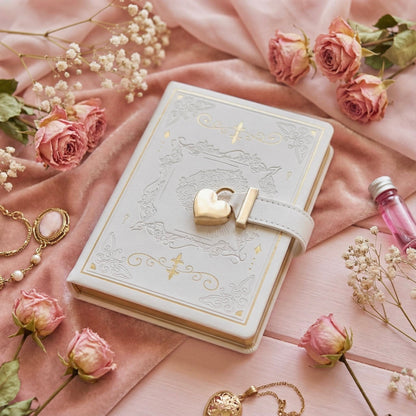 B6 | PU Leather Hardcover | Enchanted Heart Secrets Notebook