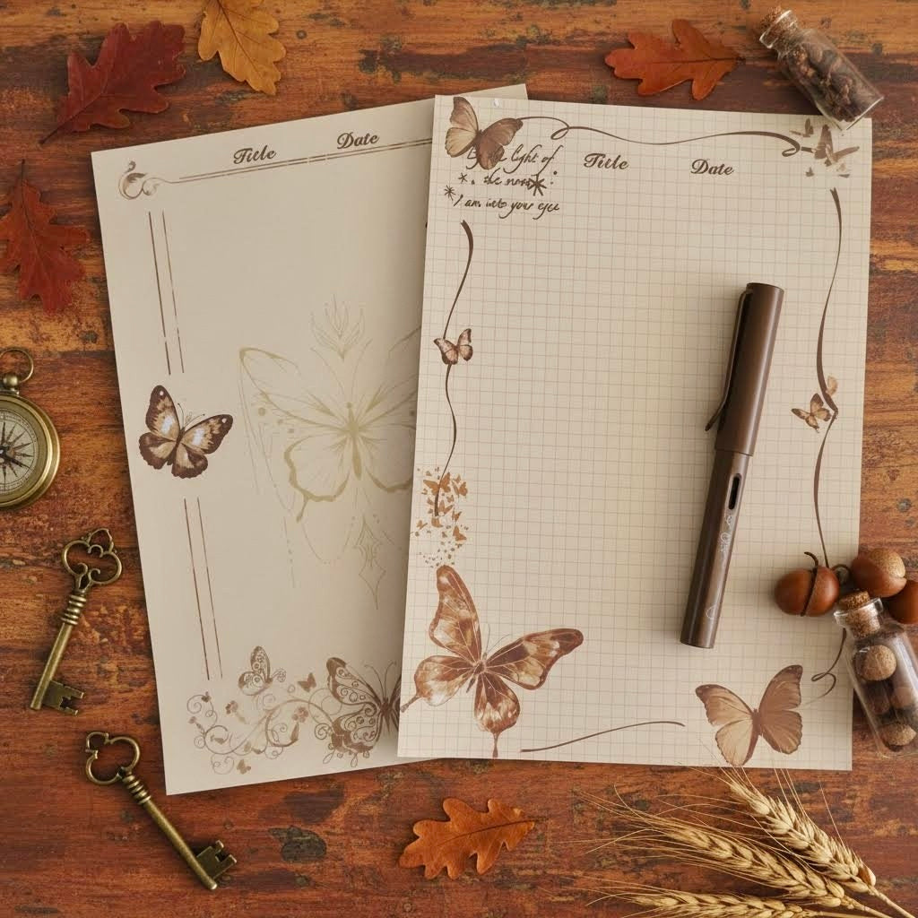 Notepads | Autumn Butterfly Whisper | Extra Large-B5