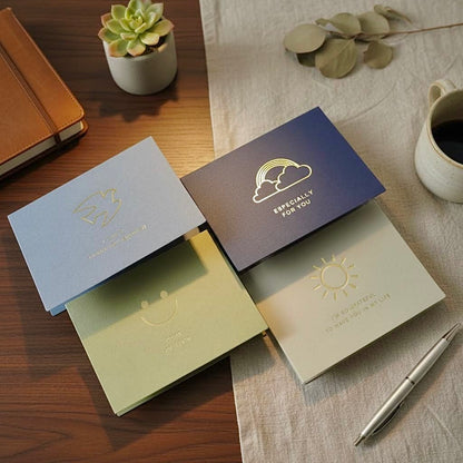 Refined Korean Foil Thank You Cards