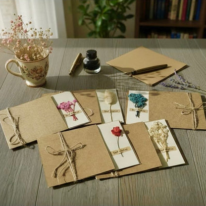 Dried Flower Greeting Cards Thank You Cards
