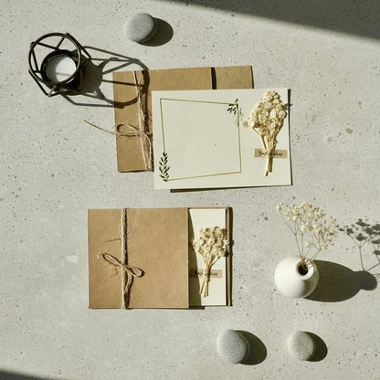 Dried Flower Greeting Cards Thank You Cards