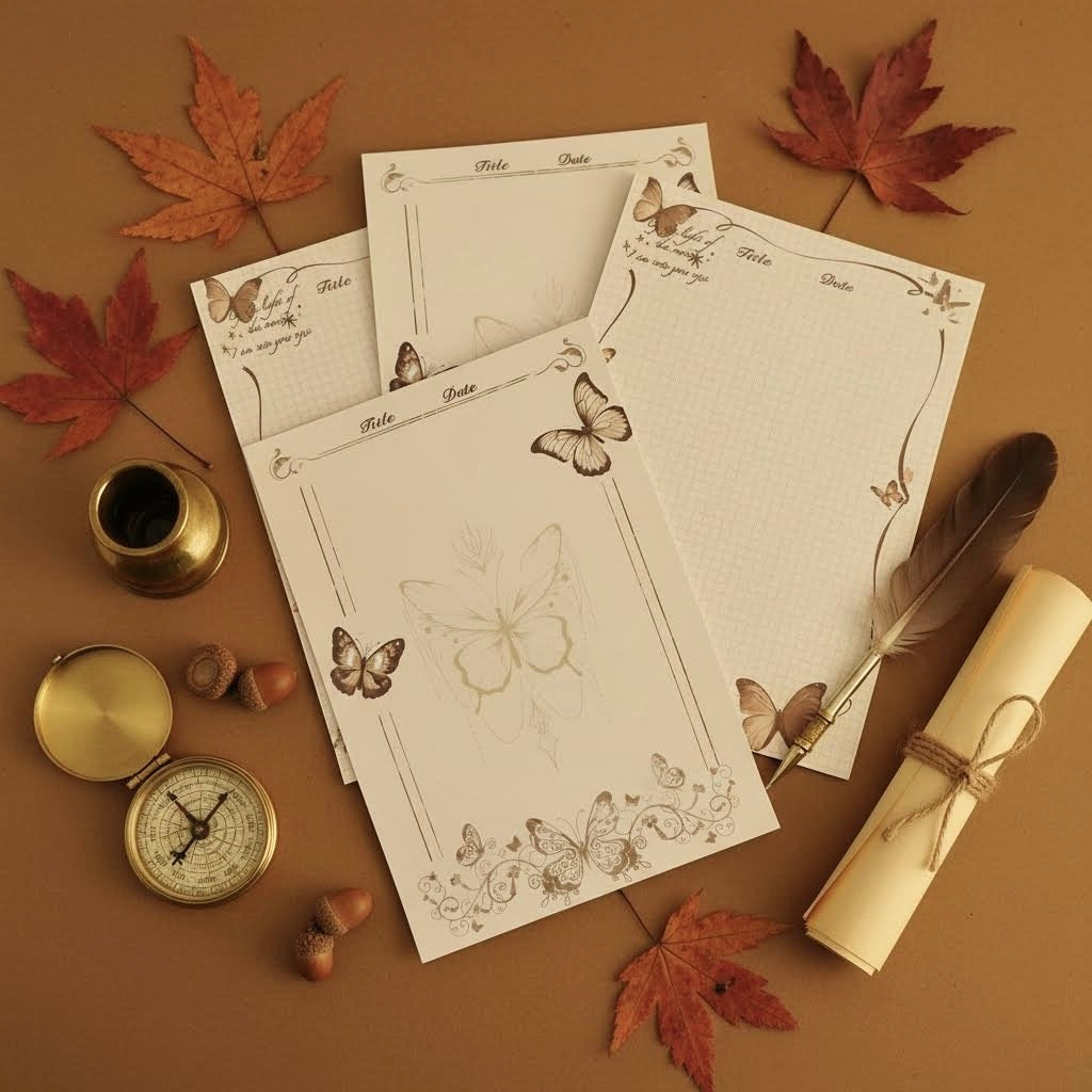 Notepads | Autumn Butterfly Whisper | Extra Large-B5