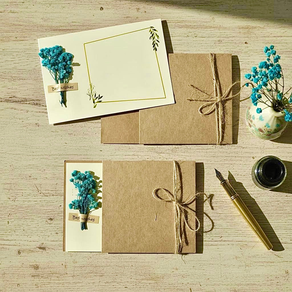 Dried Flower Greeting Cards Thank You Cards