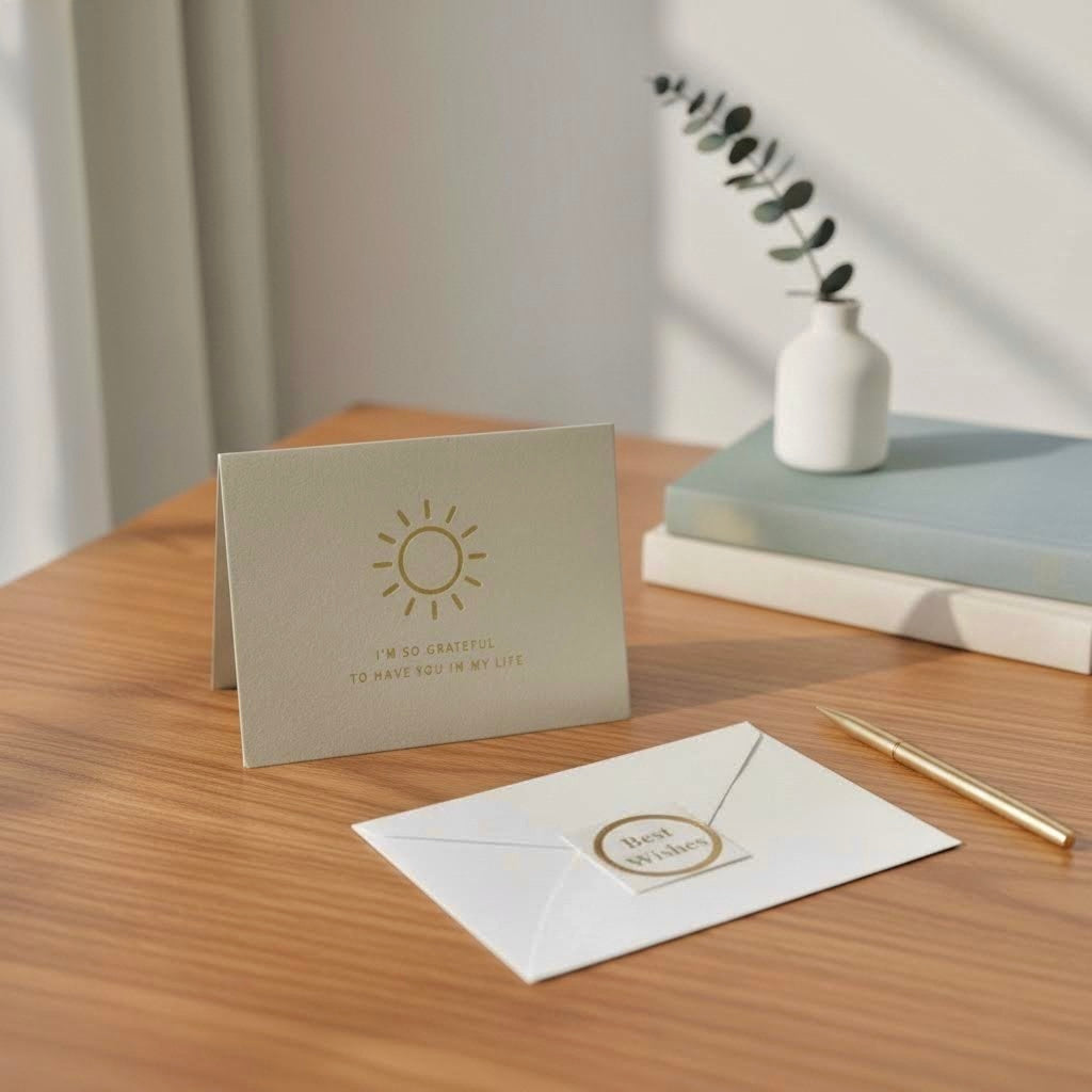 Refined Korean Foil Thank You Cards