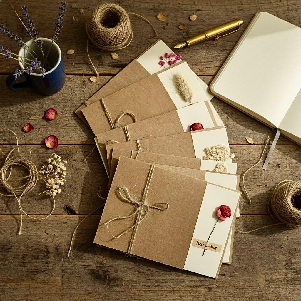 Dried Flower Greeting Cards Thank You Cards