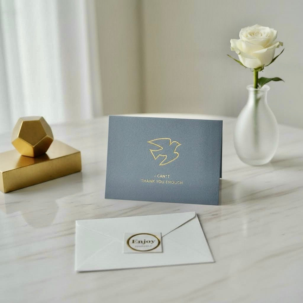 Refined Korean Foil Thank You Cards