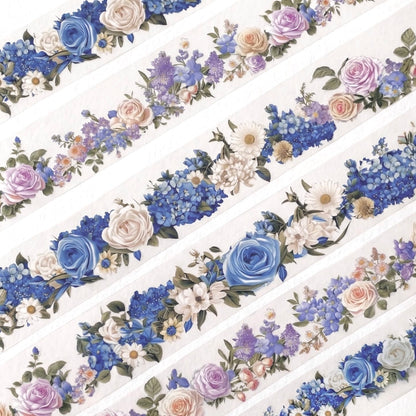 Pre-Die-Cut Clear Decorative Tape - Flower Fairyland Collection | Extra Wide