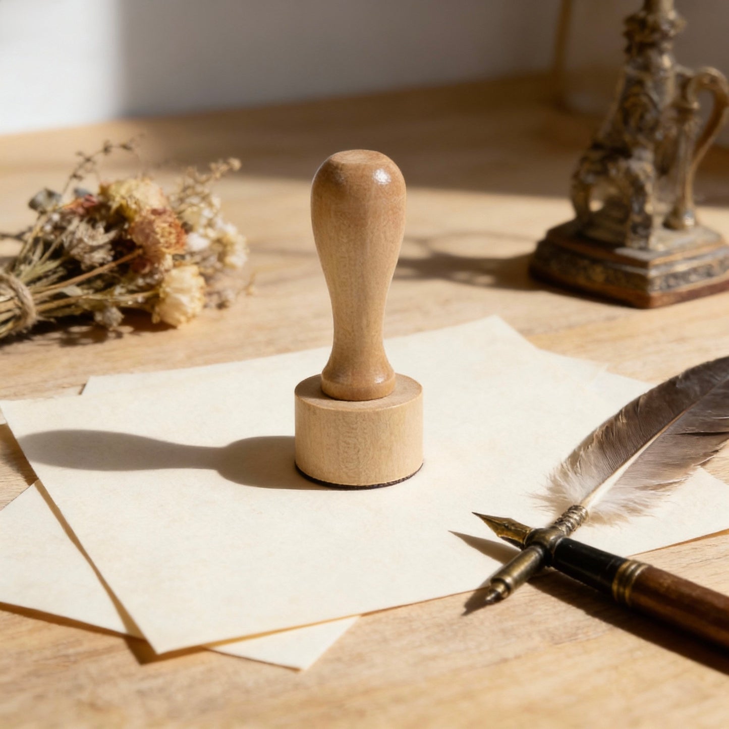 Classic Round Wooden Stamp – Mix & Match Patterns