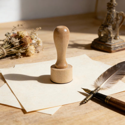 Classic Round Wooden Stamp – Mix & Match Patterns
