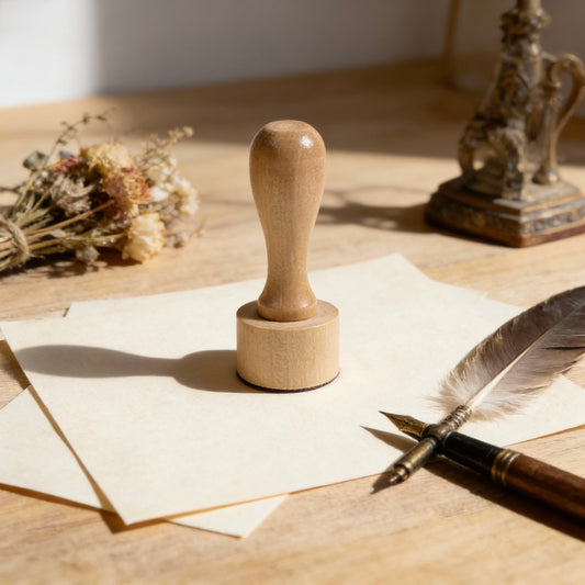 Classic Round Wooden Stamp – Mix & Match Patterns