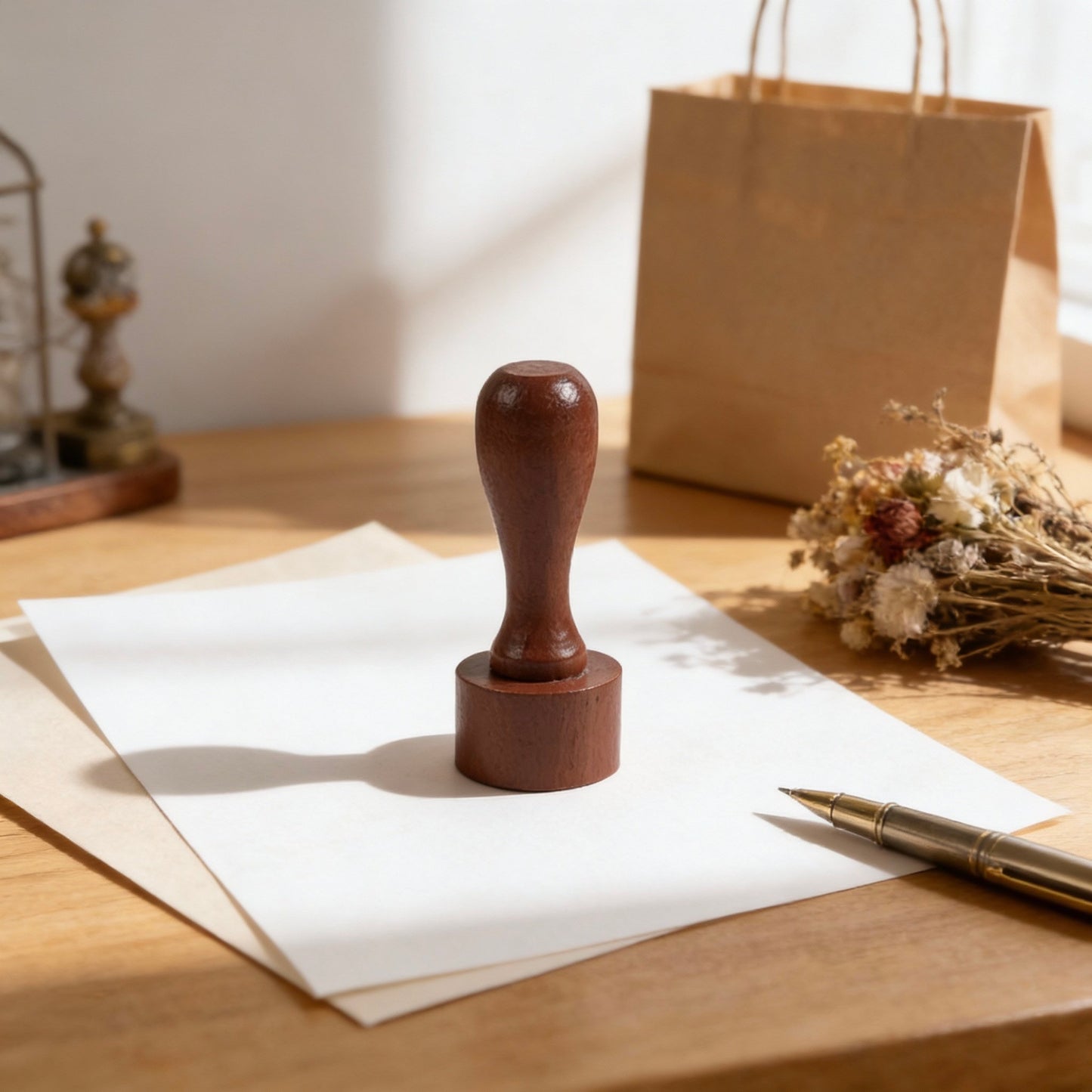 Classic Round Wooden Stamp – Mix & Match Patterns
