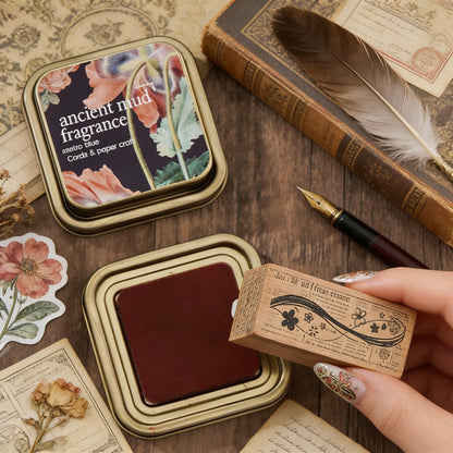 Vintage Oil-Based Stamp Ink Pad – Classic Metal Tin Edition