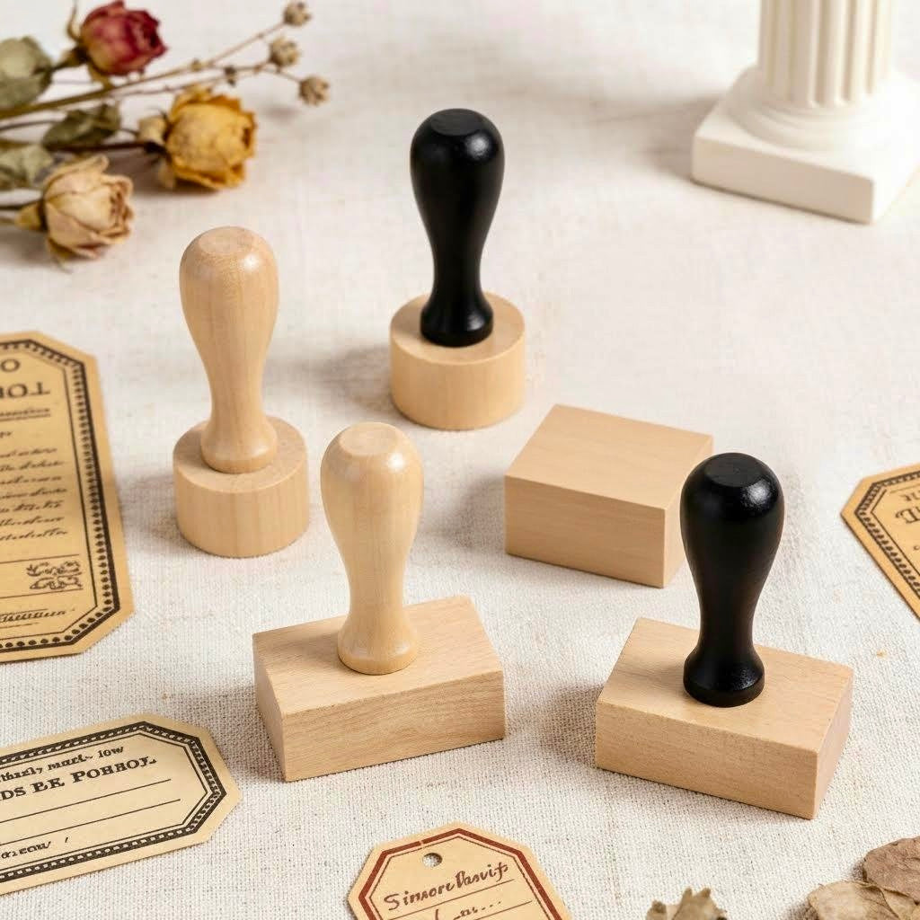 Classic Rectangular Wooden Stamp – Mix & Match Patterns