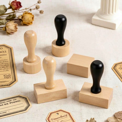 Classic Rectangular Wooden Stamp – Mix & Match Patterns