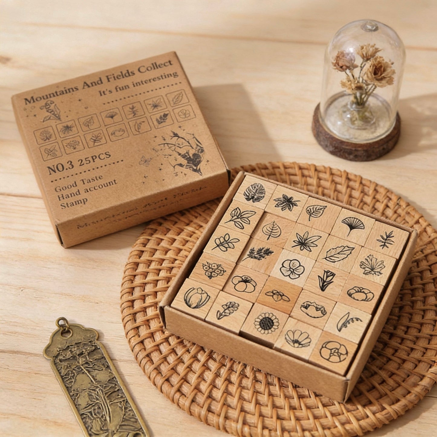 Beech Wood Stamp - Tiny Joy Series Journal Stamp