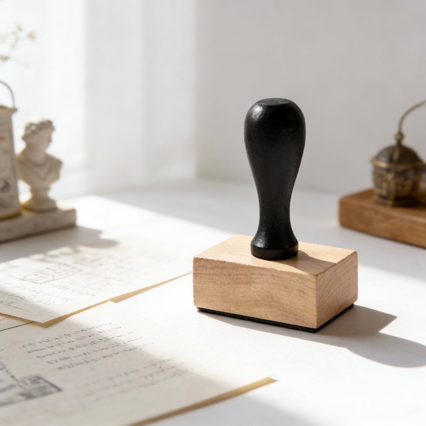 Classic Rectangular Wooden Stamp – Mix & Match Patterns