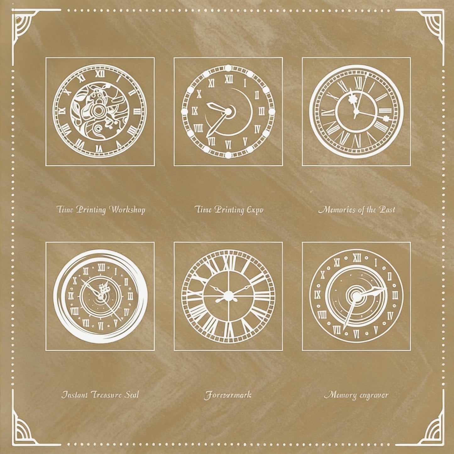 Beech Wood Stamp - Engraving Time Series Journal Stamp