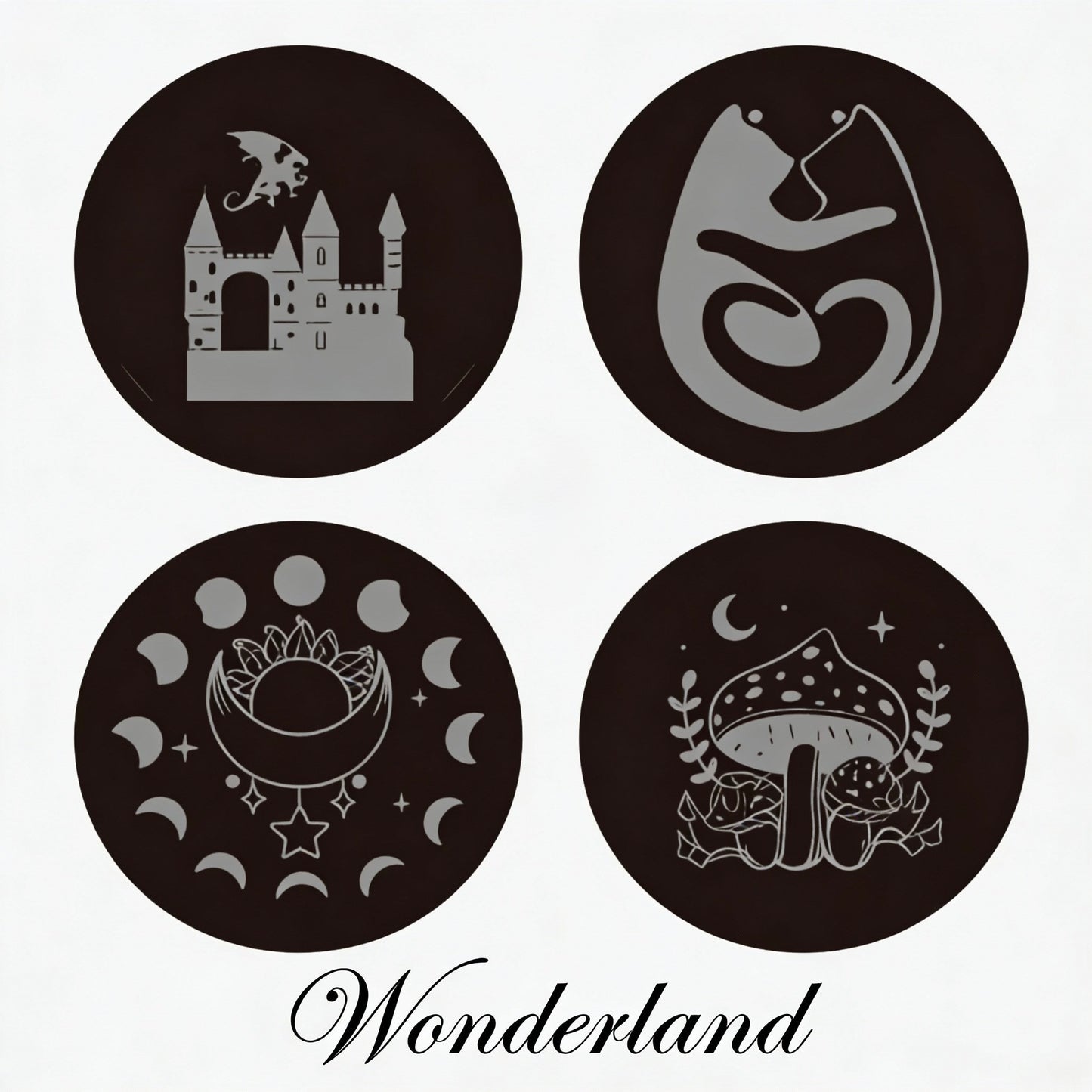 Classic Round Wooden Stamp – Mix & Match Patterns