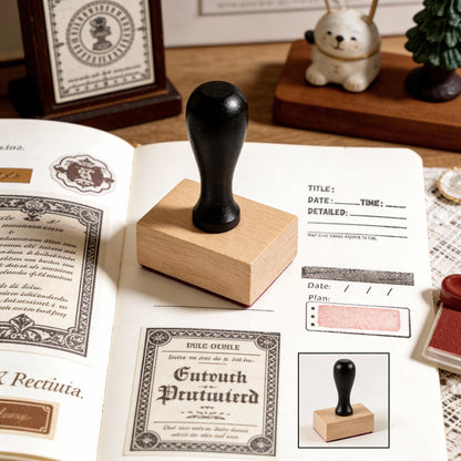 Classic Rectangular Wooden Stamp – Mix & Match Patterns