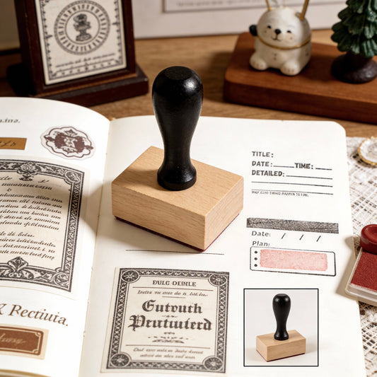 Classic Rectangular Wooden Stamp – Mix & Match Patterns