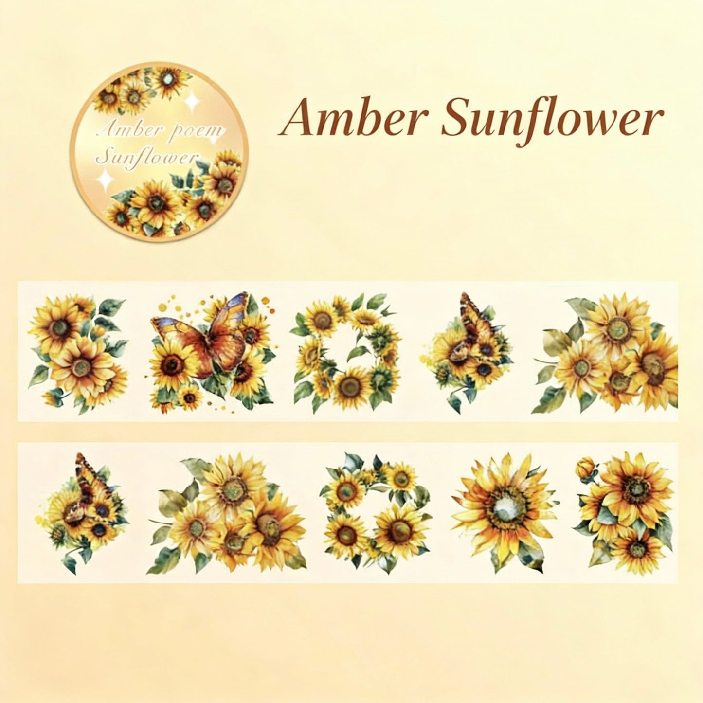 Pre-Die-Cut Clear Decorative Tape - Flower Fairyland Collection | Extra Wide