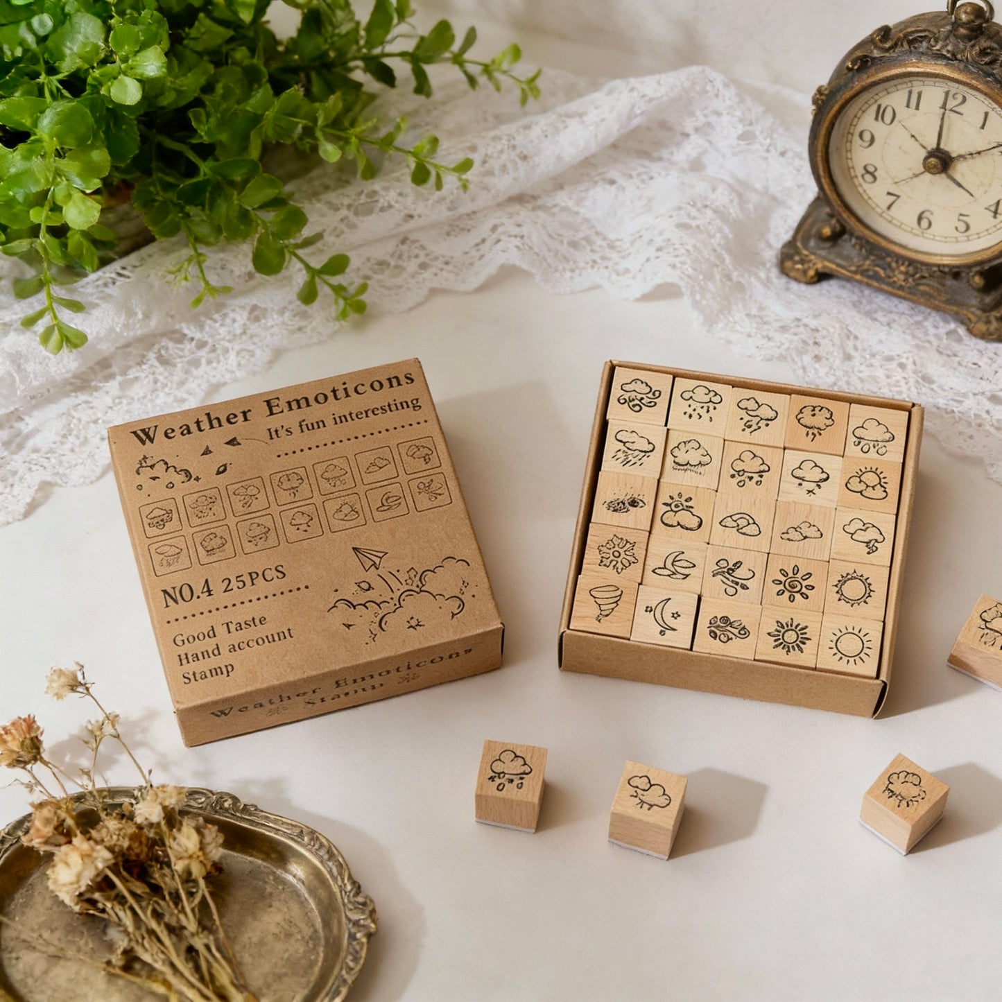 Beech Wood Stamp - Tiny Joy Series Journal Stamp