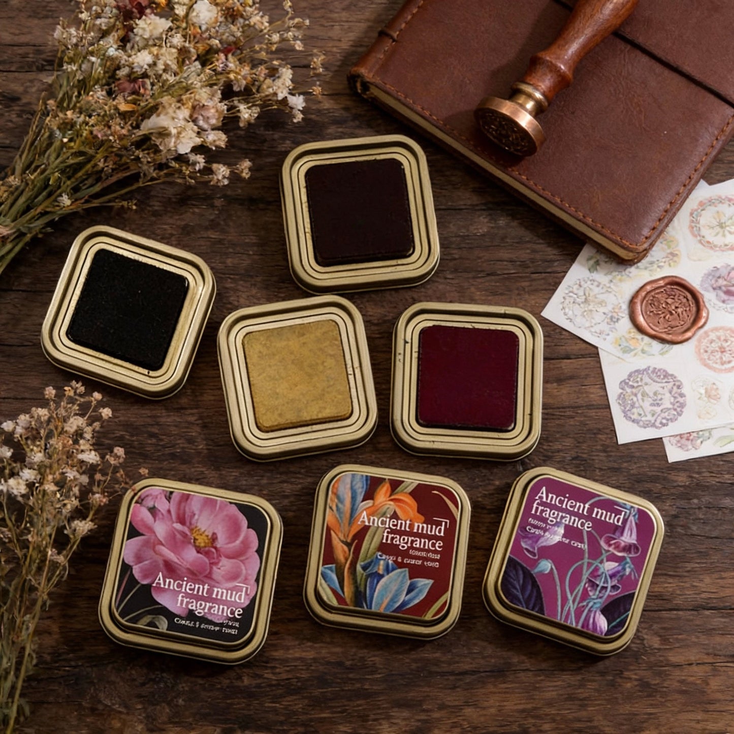 Vintage Oil-Based Stamp Ink Pad – Classic Metal Tin Edition