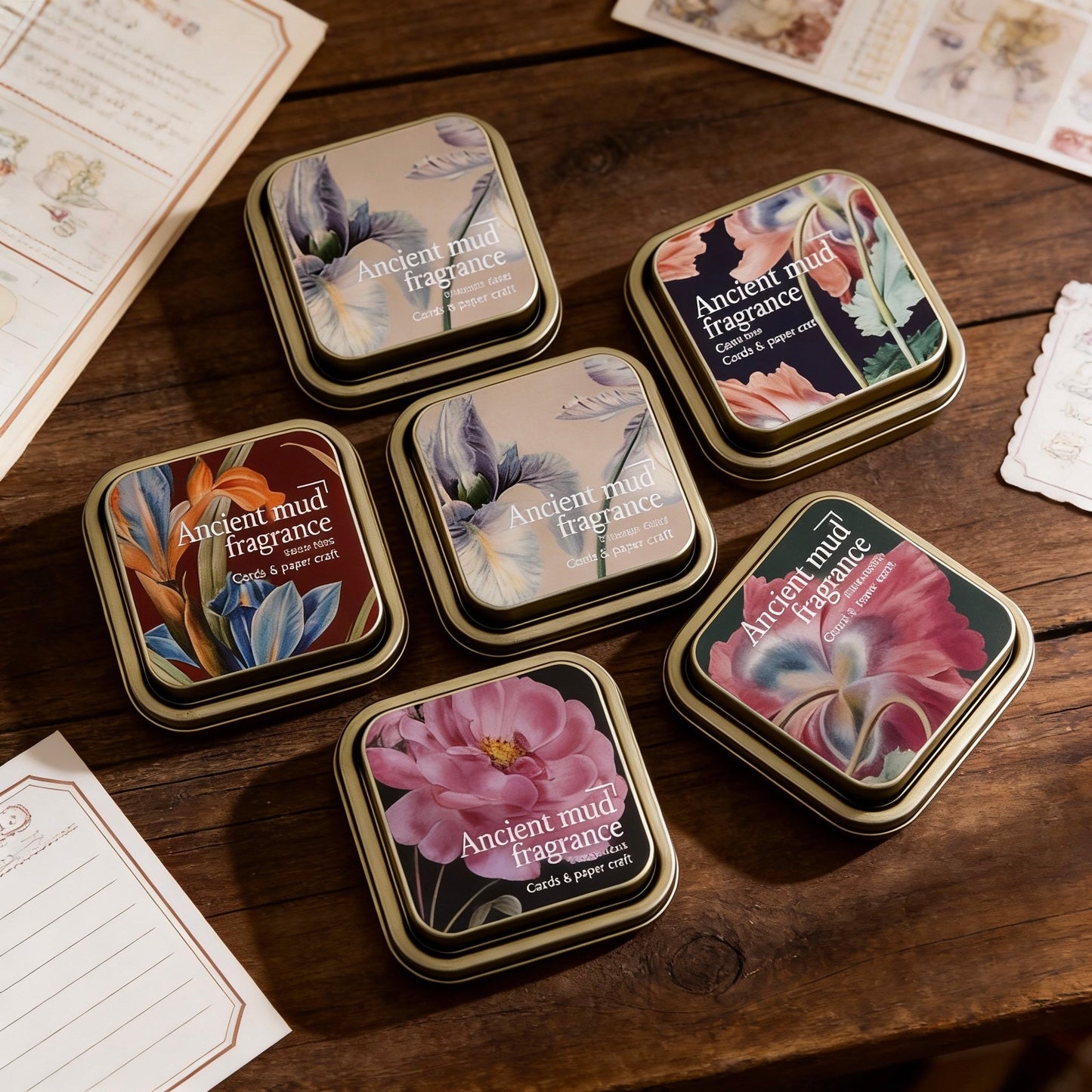 Vintage Oil-Based Stamp Ink Pad – Classic Metal Tin Edition
