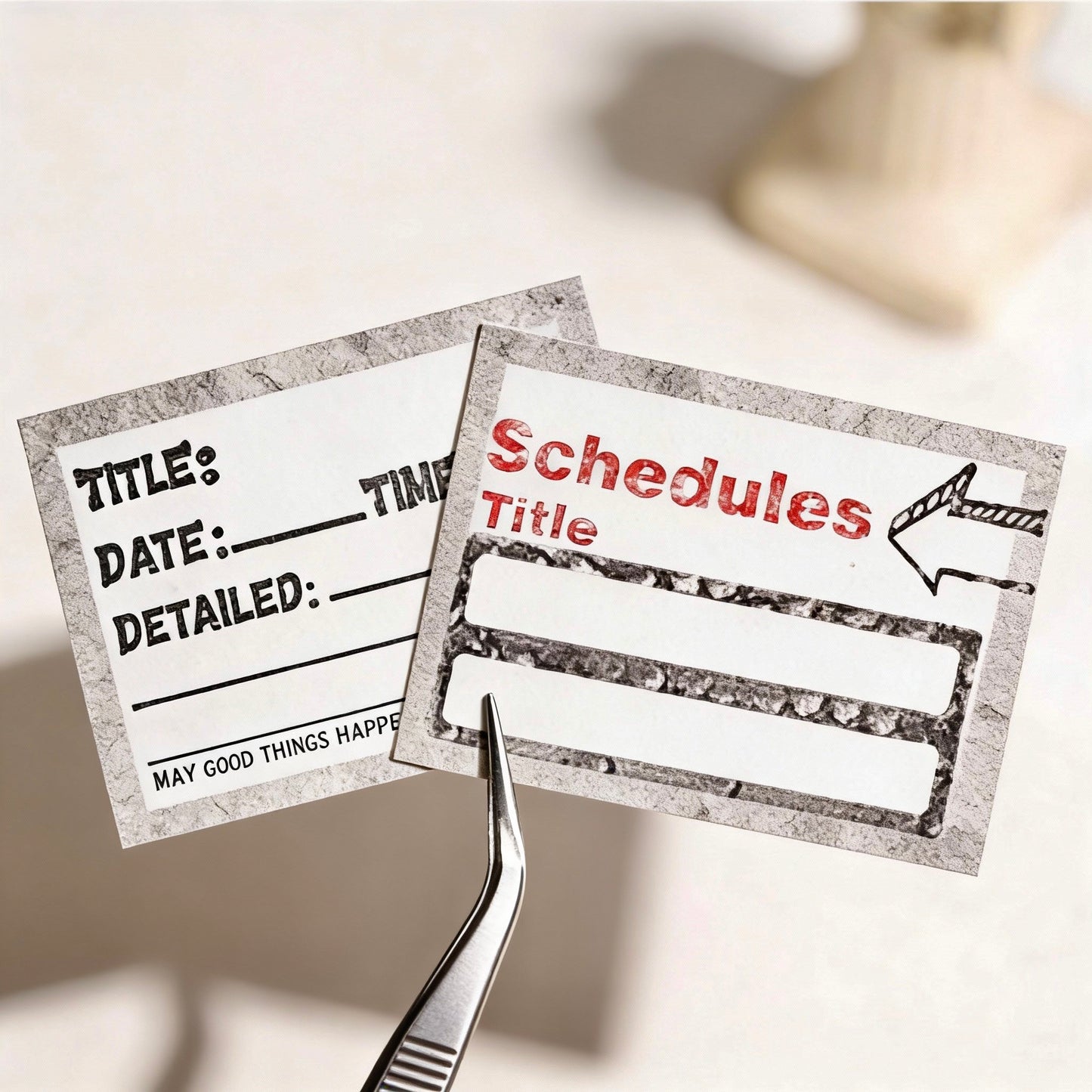 Classic Rectangular Wooden Stamp – Mix & Match Patterns