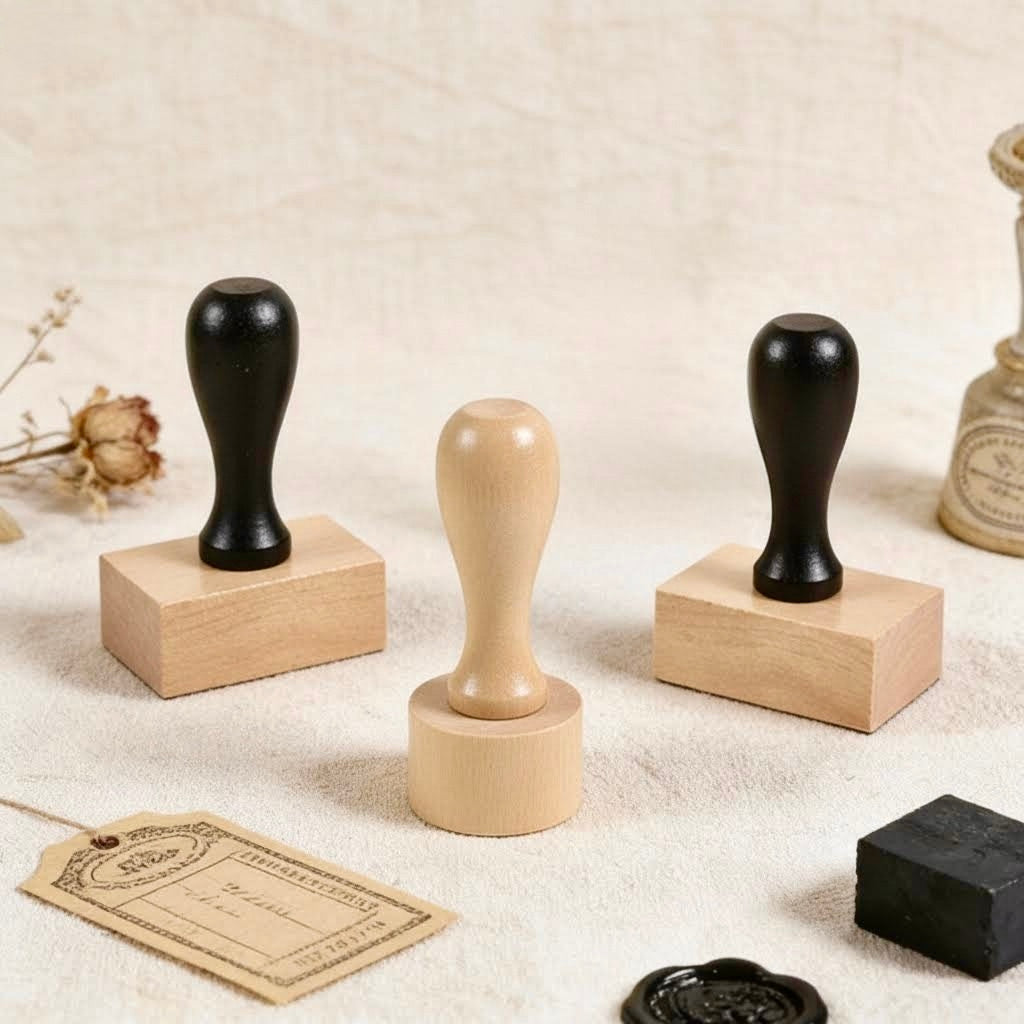 Classic Rectangular Wooden Stamp – Mix & Match Patterns