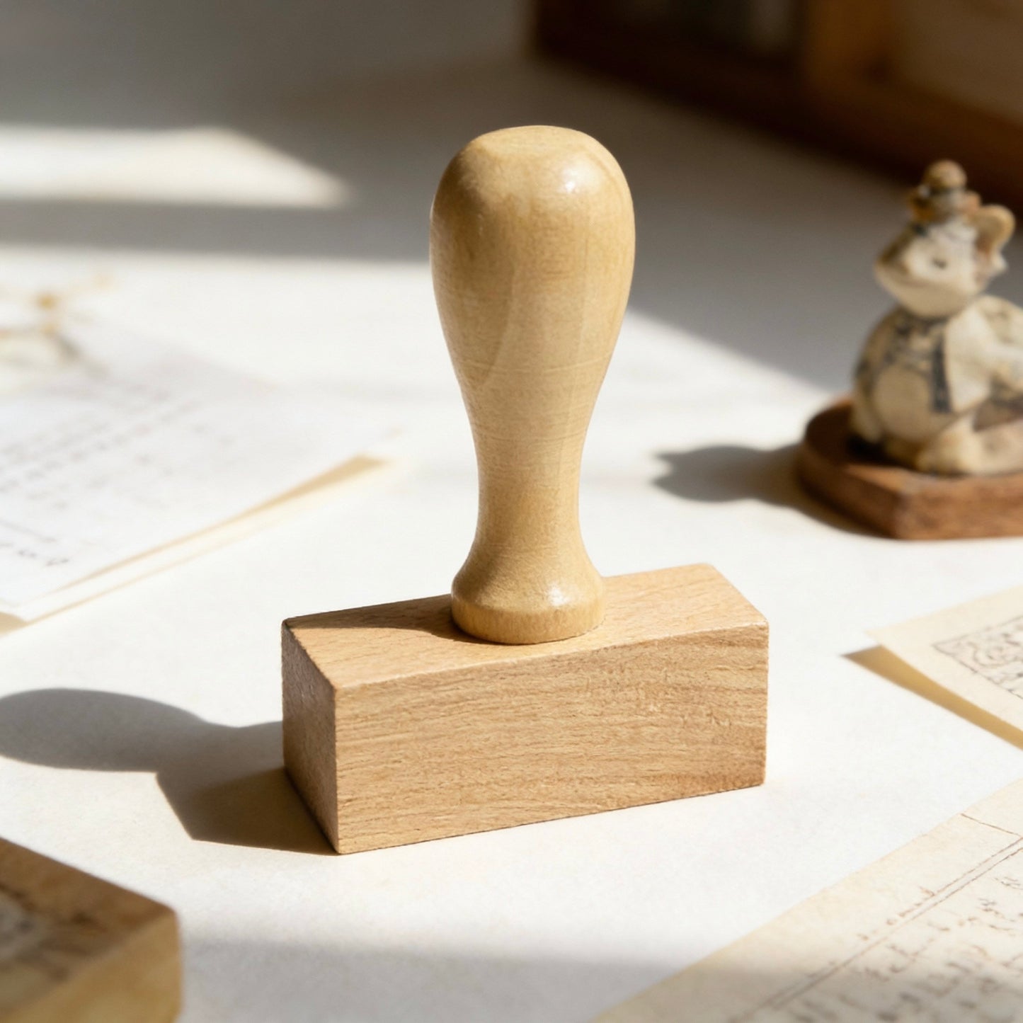 Classic Rectangular Wooden Stamp – Mix & Match Patterns