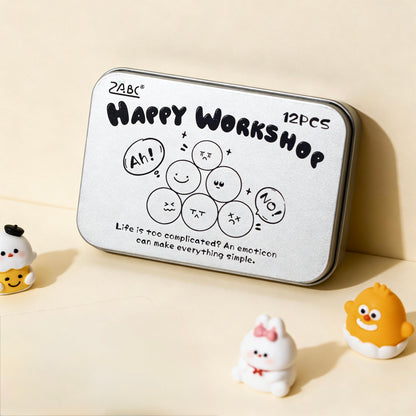 Beech Wood Stamp - Fun Emotions Set Journal Stamp