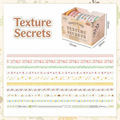 10-Pack Super Thin Washi Set | Washi Tape - Narrow and Petite Harmony Collection