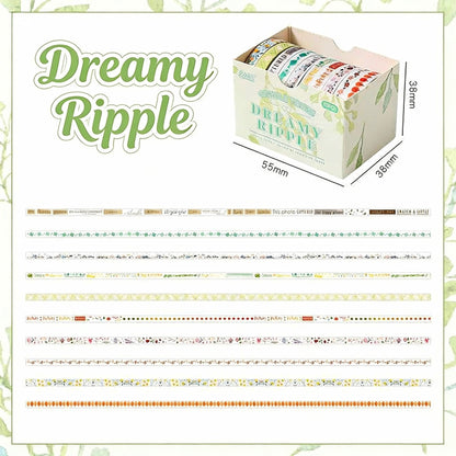 10-Pack Super Thin Washi Set | Washi Tape - Narrow and Petite Harmony Collection