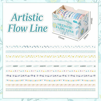 10-Pack Super Thin Washi Set | Washi Tape - Narrow and Petite Harmony Collection