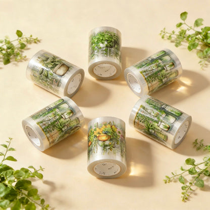 6-Pack Set | Clear Decorative Tape - The Hanging Greens Collection | Pre-Die-Cut