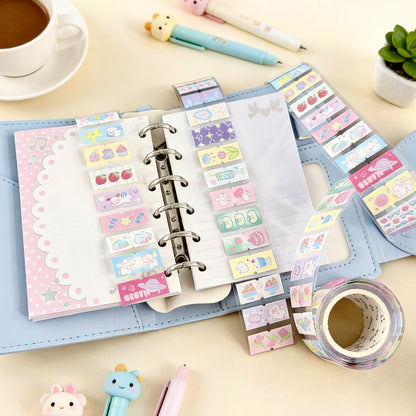 Glittering Pre-Die-Cut Masking Tape - Tag Diary Collection