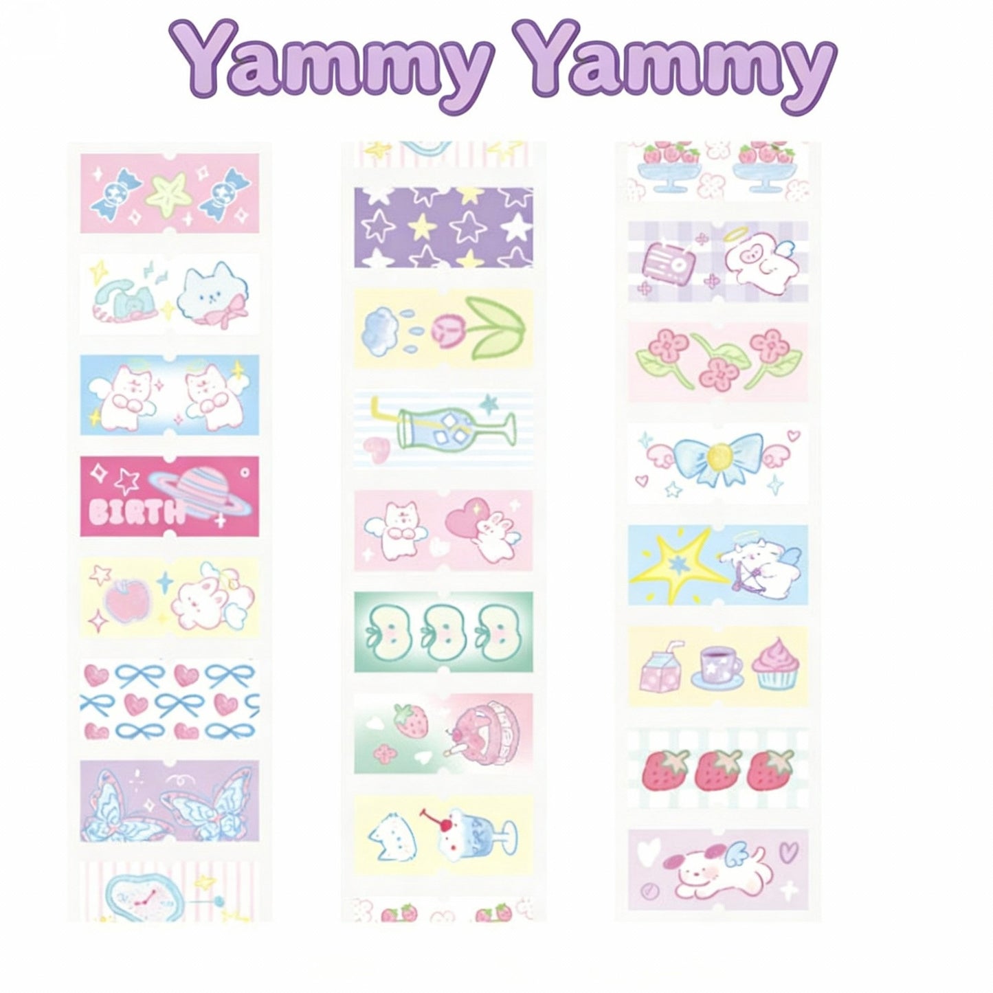 Glittering Pre-Die-Cut Masking Tape - Tag Diary Collection