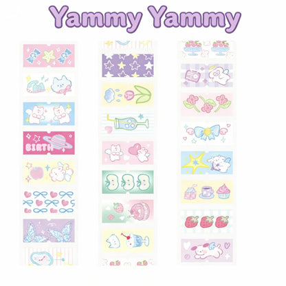 Glittering Pre-Die-Cut Masking Tape - Tag Diary Collection