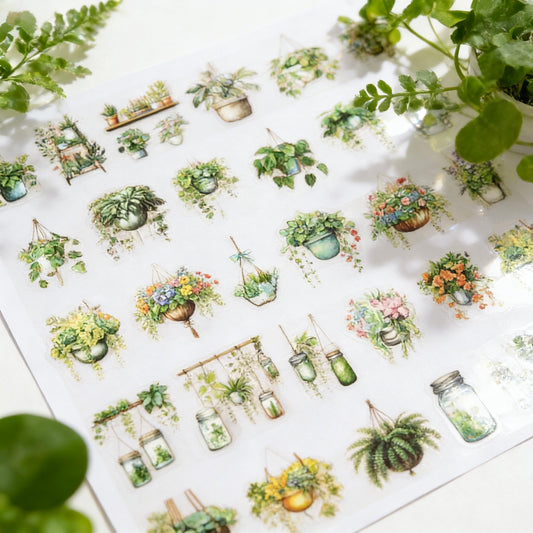 6-Pack Set | Clear Decorative Tape - The Hanging Greens Collection | Pre-Die-Cut