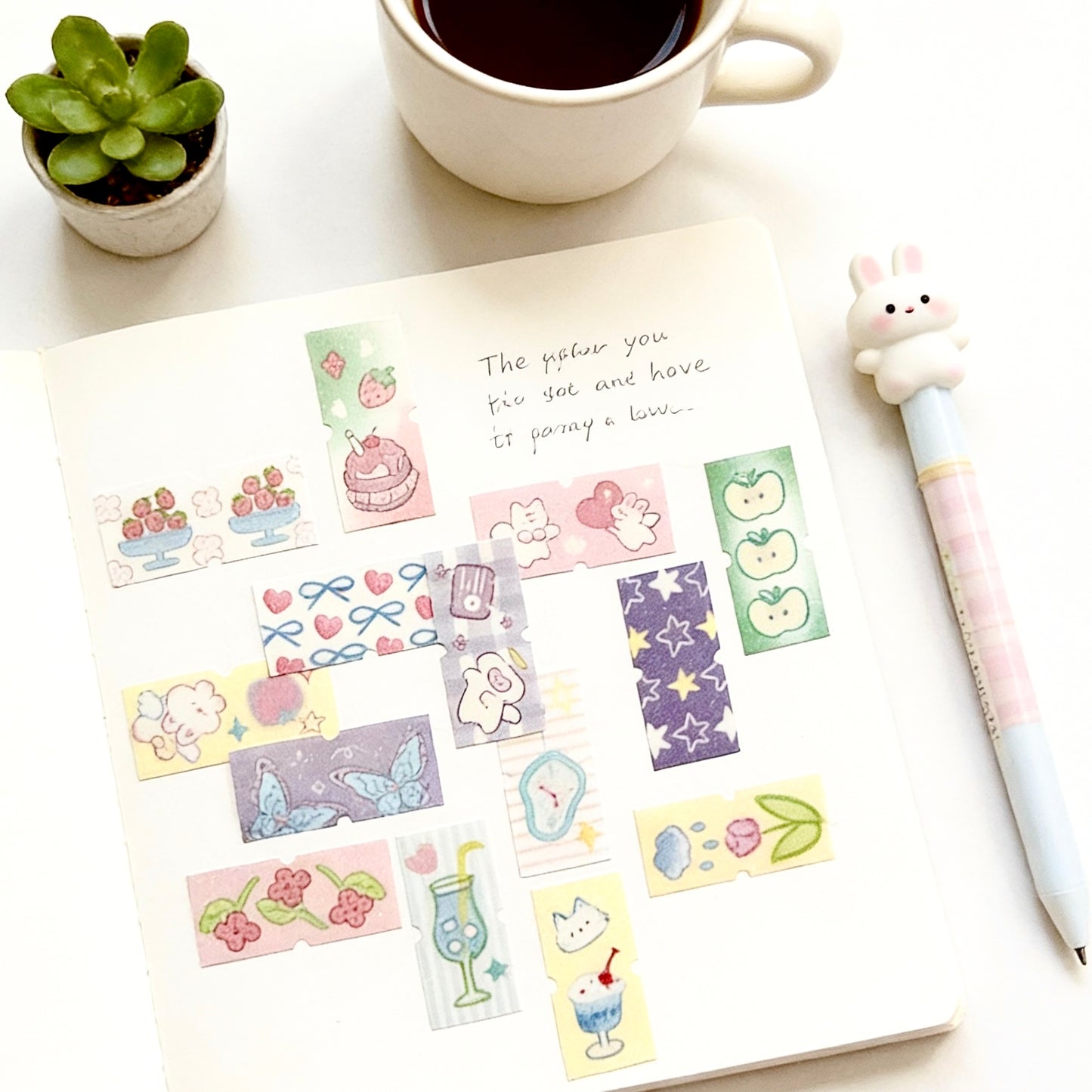 Glittering Pre-Die-Cut Masking Tape - Tag Diary Collection