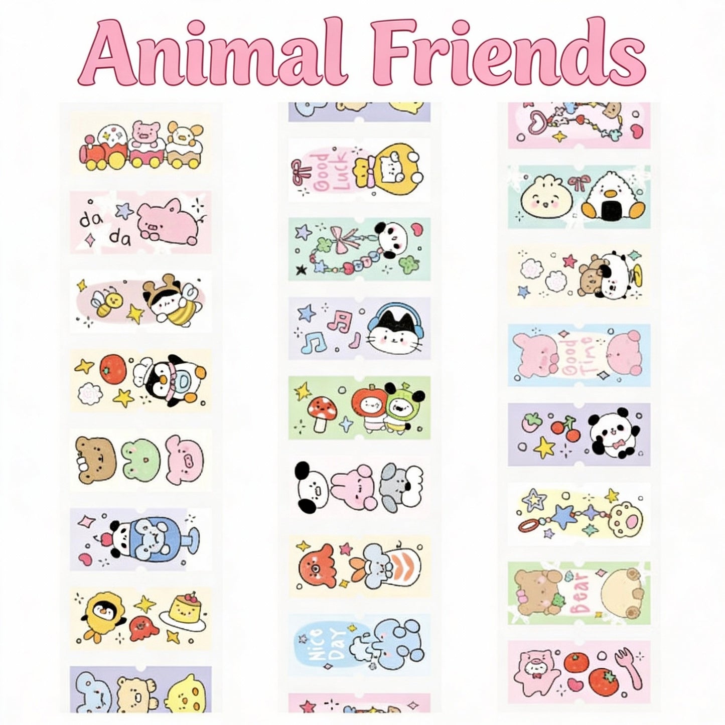 Glittering Pre-Die-Cut Masking Tape - Tag Diary Collection
