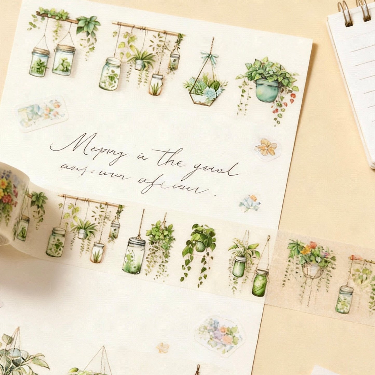 6-Pack Set | Clear Decorative Tape - The Hanging Greens Collection | Pre-Die-Cut