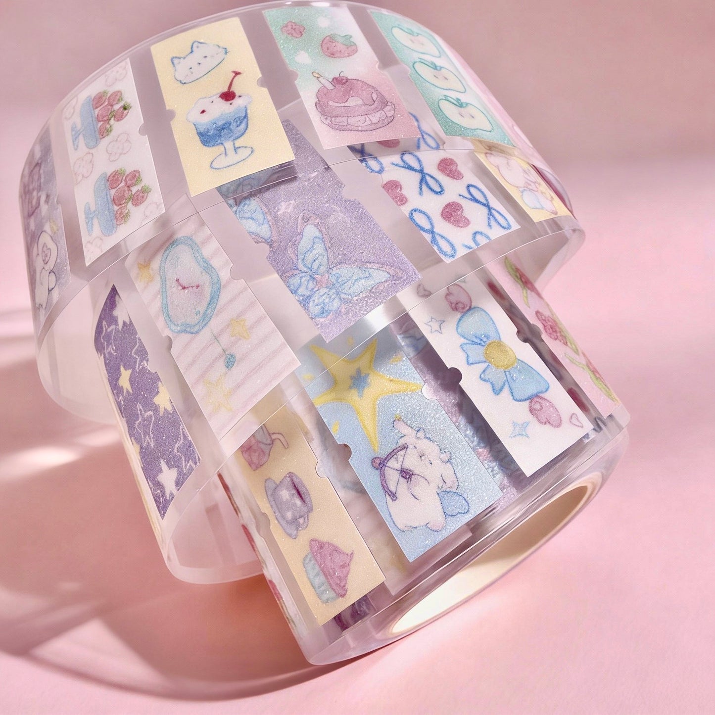 Glittering Pre-Die-Cut Masking Tape - Tag Diary Collection