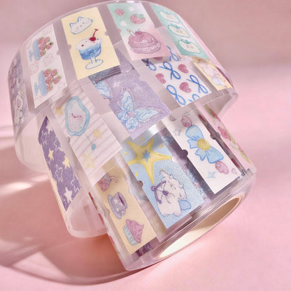 Glittering Pre-Die-Cut Masking Tape - Tag Diary Collection