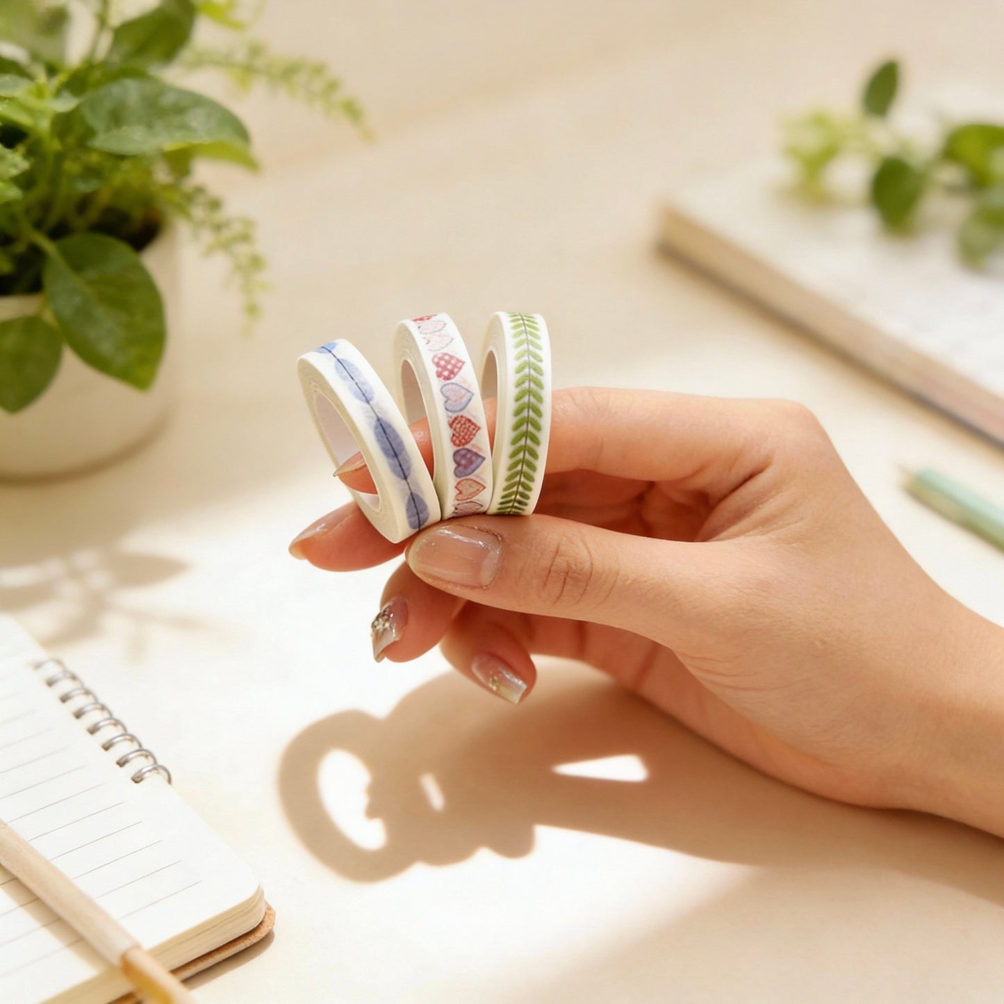 Ultra-Long Narrow Washi Tape - Narrow Edge Collection