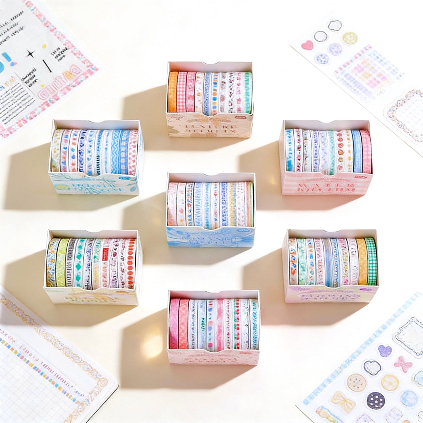 10-Pack Super Thin Washi Set | Washi Tape - Narrow and Petite Harmony Collection
