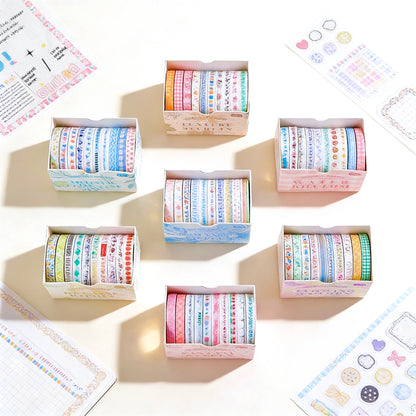10-Pack Super Thin Washi Set | Washi Tape - Narrow and Petite Harmony Collection